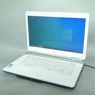 送料無料 HDD320GB 1台限定 ノートパソコン 中古良品 15.6型 NEC LL350VG1Y Celeron 4GB DVDRW WIFI Windows10 LibreOffice ホワイト
