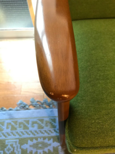 【美品】カリモク60 2シーターKチェア　タープグリーン