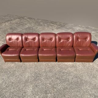 中古 ソファ 1～5脚 お譲りします 茶色 ブラウン フェイクレ...