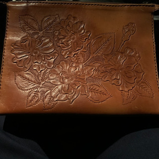 本革　手彫りレザークラフト　Second bag