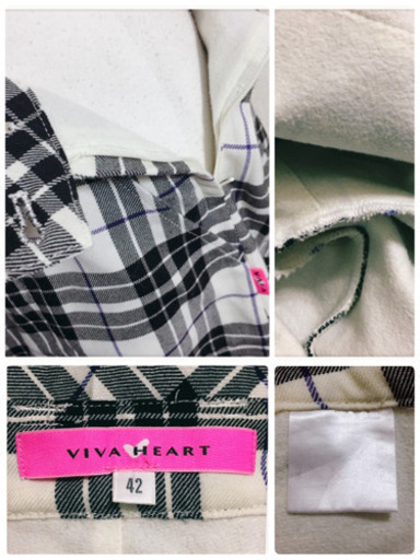 ご購入者様決定[VIVA HEART]チェック柄 ゴルフスカート 白黒 裏起毛 スカパン
