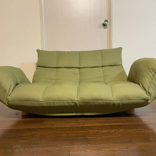 ２人掛けソファ　緑の画像