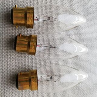 アサヒ シャンデリア電球(海外口金) B22D口金 中古品３個