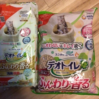 猫のトイレ。砂とシート別売の分。