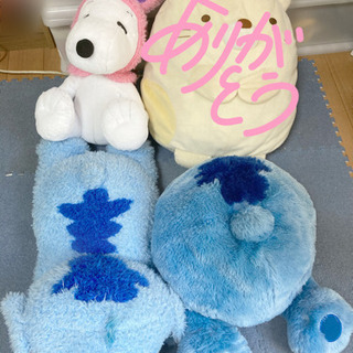 スヌーピー スティッチ ぬいぐるみ クッション