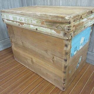ss1666　茶箱　大型　木箱　収納箱　保存箱　木製　昭和レトロ...