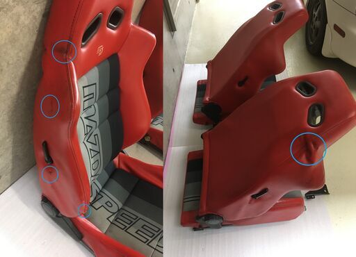 値下げ‼値引き相談に乗ります。　絶版品　MAZDA SPEED製 ｾﾐﾊﾞｹｯﾄｼｰﾄ左右２客ｾｯﾄ（純正NB系ﾛｰﾄﾞｽﾀｰｼｰﾄﾚｰﾙｽﾃｰ付）
