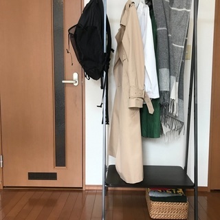 ハンガーラック　A型　アイアン　木