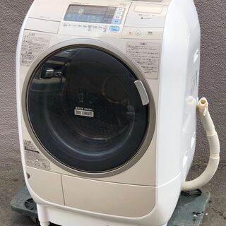 ㉝【6ヶ月保証付・税込み】日立 9kg/6kg ドラム式洗濯乾燥機 BD-V3500L 左開き【PayPay使えます】