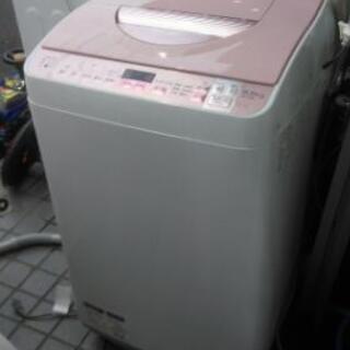 SHARP　タテ型洗濯乾燥機　5,5㎏　乾燥3,5㎏　ES-TX5A　ピンク　2017　