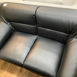 アーバン通商　2人掛けソファー　ブラック　合皮　未使用品