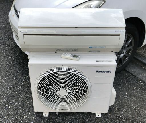 標準工事費込み！ Panasonic【8-12畳用】クリーニング済み パナソニック エコナビ ナノイー エアコン R32冷媒 2014年製