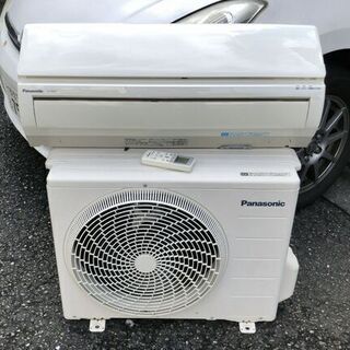 標準工事費込み！ Panasonic【8-12畳用】クリーニング済み パナソニック エコナビ ナノイー エアコン R32冷媒 2014年製