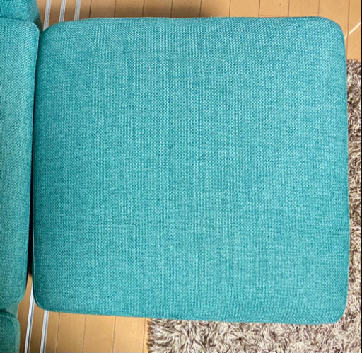 【3人掛け 布張り カウチソファ ポケットコイル】