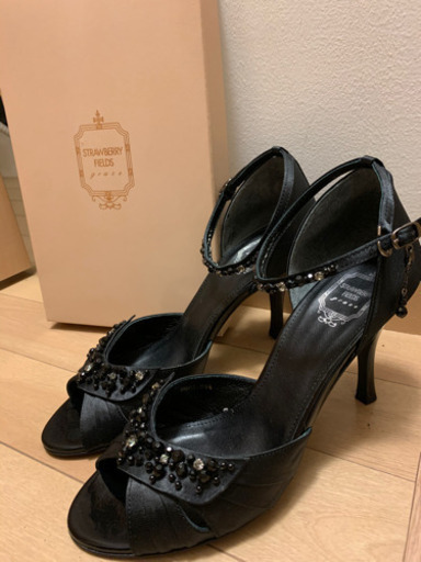 値下げ　美品　ストロベリーフィールズ　ブラック　24.5cm