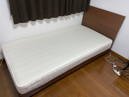 引取限定　無印ポケットコイルマットレス＋ニトリベッドフレーム