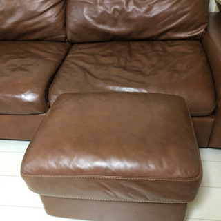 引き取り歓迎！大幅値下げ！希少！unico レザーソファ　オットマン　セット