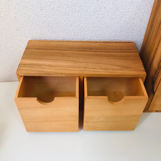 【美品】木の小物いれの画像