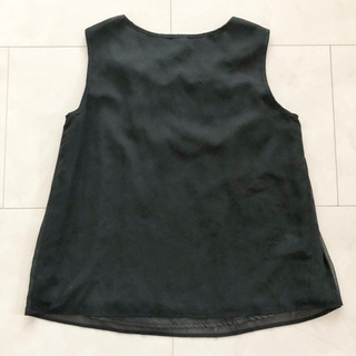 【ネット決済・配送】Corbeau 新品未使用 美品　7AR 黒 フォーマル　トップス　シングレット　袖なし　サマートップス M  薄手　格安出品　ブラウスの画像