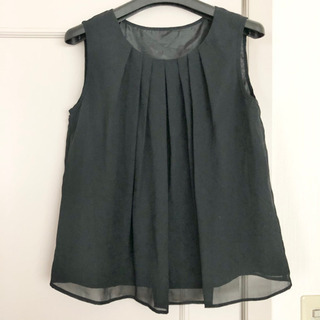 【ネット決済・配送】Corbeau 新品未使用 美品　7AR 黒 フォーマル　トップス　シングレット　袖なし　サマートップス M  薄手　格安出品　ブラウスの画像