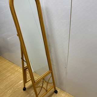 stp-0799 籐　姿見　全身鏡　ミラー　鏡　スタンドミラー　...