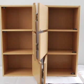 扉付き3段BOX　2個セット【お引き取り限定】の画像