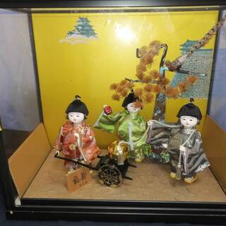 福鈴 日本人形 3人 キジ