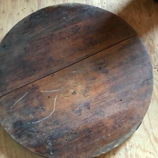 レトロなちゃぶ台天板 昭和　丸型　木製