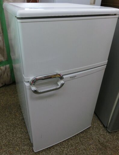 モリタノンフロン冷凍冷蔵庫２ドアタイプ　８８L　後部凹みあり