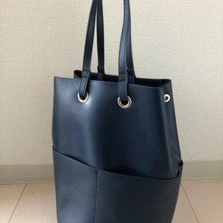 ネイビー☆合皮トートバッグの画像