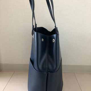 ネイビー☆合皮トートバッグの画像