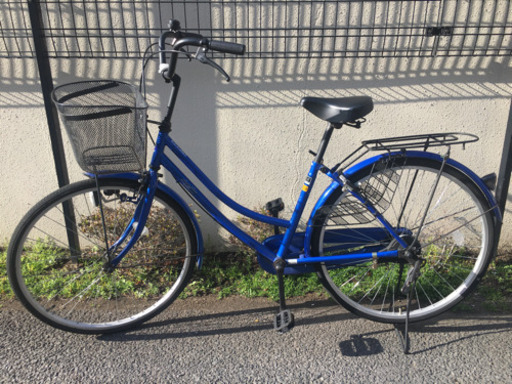 26インチ　青い自転車