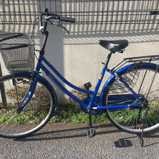 26インチ　青い自転車