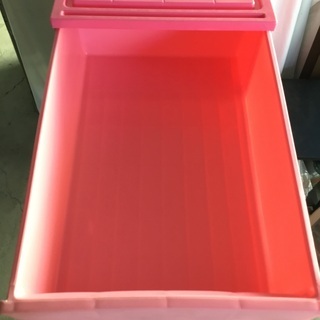 収納ケース３個 （ピンク2 レッド1）の画像