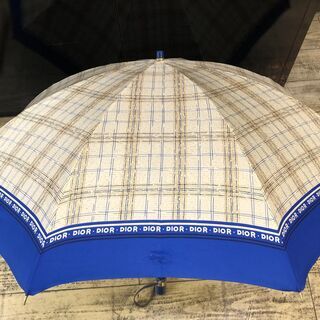 クリスチャンディオール　青　折り畳み傘の画像