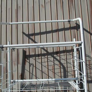 ランドリーラック　スチール製　調整可能の画像
