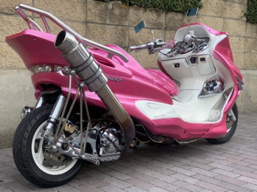 メタリックピンク‼︎ 【YAMAHA マジェスティ】スピーカー4発‼︎ LED付き‼︎