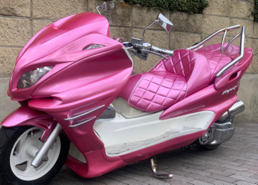 メタリックピンク‼︎ 【YAMAHA マジェスティ】スピーカー4発‼︎ LED付き‼︎