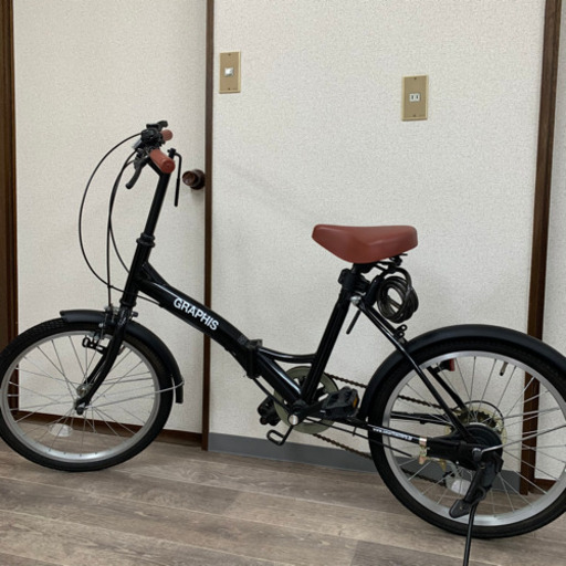 5/5 終 ☆状態良好☆ 折り畳み 自転車 6段変速 GRAPHIS 菊KH