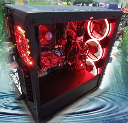 【完売御礼】くまねず《姫路》男心をくすぐる(Win10)☆高速SSD搭載☆満足の超高速ゲーミングPC<赤の主張>