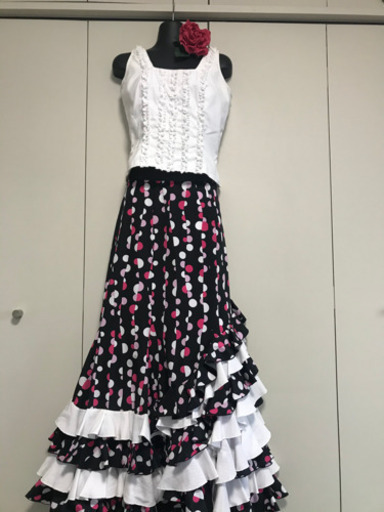 フラメンコ 衣装　スペイン製　ツーピース