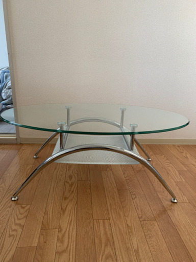 ニトリ　ガラステーブル　美品