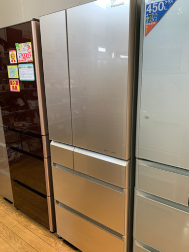 ⭐️美品⭐️2014年製 Panasonic 505Lフレンチドア冷蔵庫 ECONAVI nanoe NR-F518XG-N ガラス扉 パナソニック 日本製