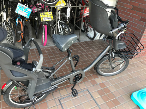 ブリジストン　bikke幼児2人同乗自転車　20インチ　内装３段変速　ledオートライト　前後チャイルドシート付き
