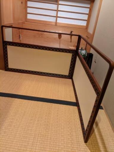 風炉先屏風　茶道　茶道具　組子