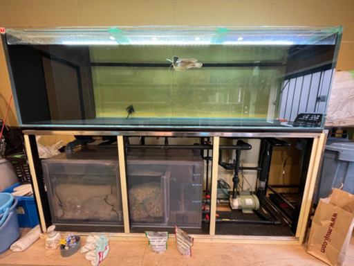 大型ガラス水槽2m×60cm×60cmオーバフローセット