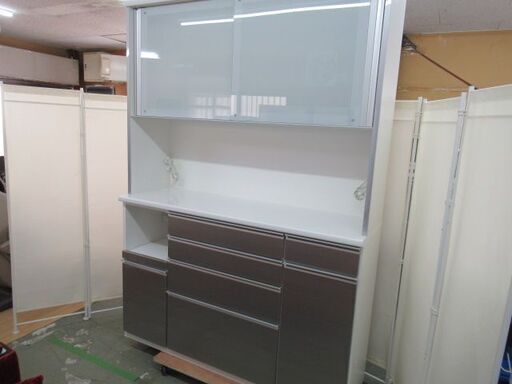 JKN2208/キッチンボード/食器棚/ハイカウンター/レンジボード/大塚家具/松田家具/ソフトクローズ/ハウザーHレンジ/1570/良品/美品/中古品/