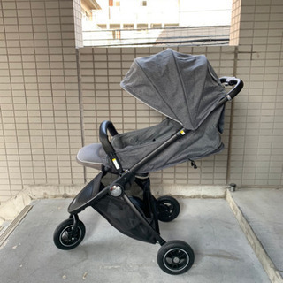 超美品！アップリカ イージーバギー　3輪　ベビーカー【新品レインカバー付】