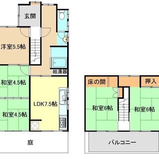 岐阜市鷺山　５ＤＫ　戸建（敷地内に駐車場がありません）