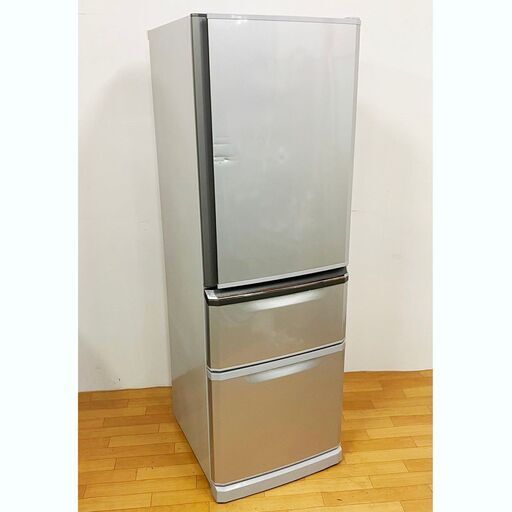 ✨お買得3,300円✨ 三菱 370L 3ドア冷蔵庫 自動製氷 MR-C37EW-AS 2013年製　/SL1